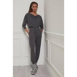 ANTHROPOLOGIE SATURDAY SUNDAY Modal Long Sleeve Stretchy Jogger Jumpsuit S Comfy